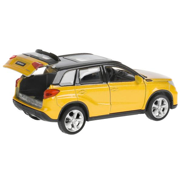 Машина металл "suzuki vitara s 2015" дл 12 см, откр дв, багаж, ин, золот с черным в кор. Технопарк