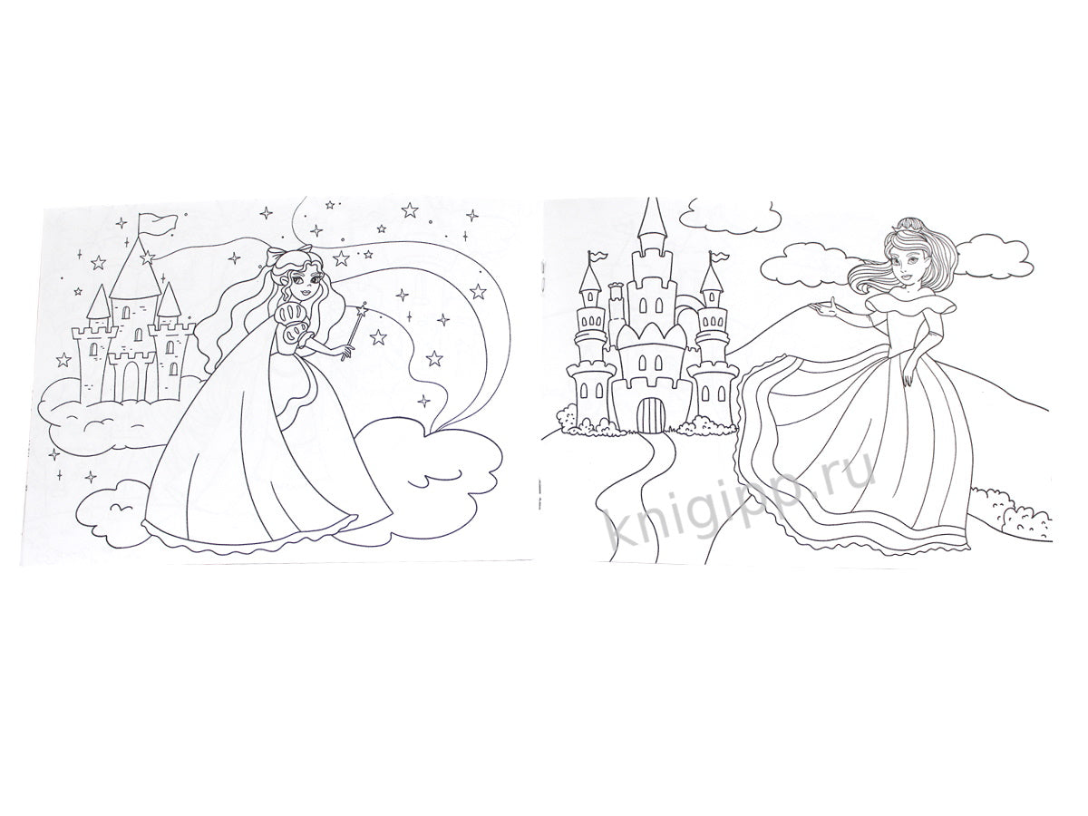 РАСКРАСКИ А5 эконом. альбомные. ДЛЯ ДЕВОЧЕК (новая)