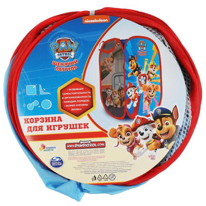 Корзина для игрушек Щенячий Патруль 36*58см ИГРАЕМ ВМЕСТЕ в кор.24шт