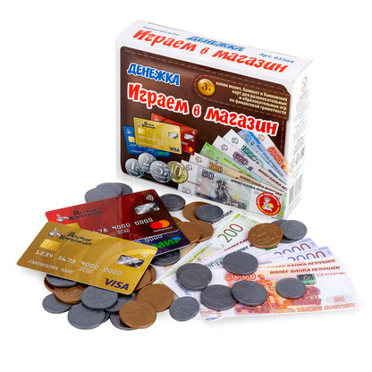 ИГРА НАСТОЛЬНАЯ "ИГРАЕМ В МАГАЗИН. ДЕНЕЖКА" в кор.22шт