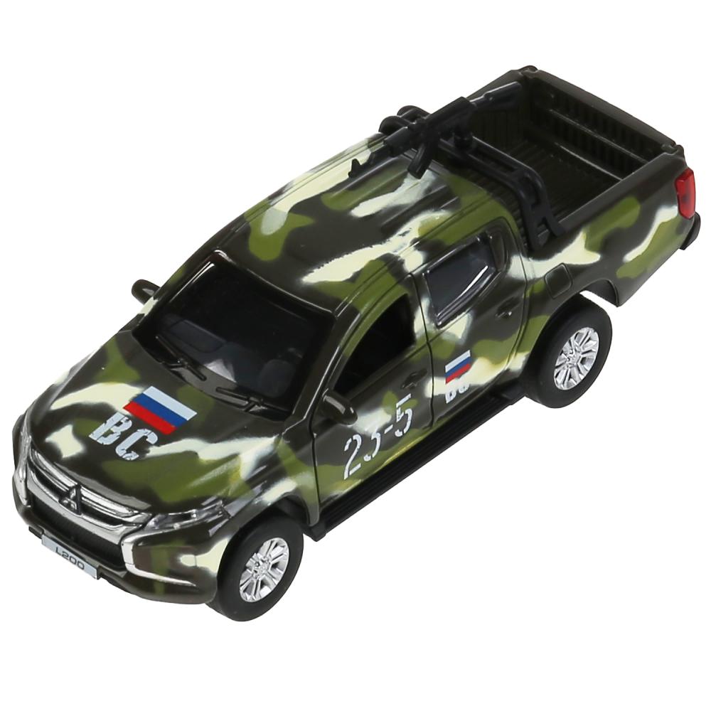 Машина металл свет-звук MITSUBISHI L200 PICKUP КАМУФЛЯЖ 13 см, двери, кор. Технопарк в кор.2*36шт