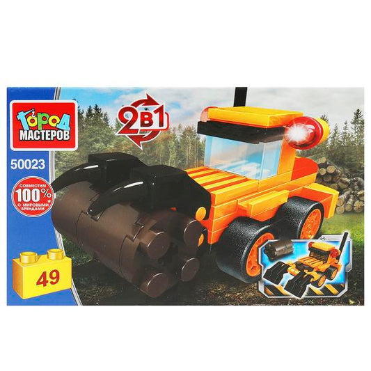 Конструктор ПОГРУЗЧИК 2в1, 49 дет. Город мастеров в кор.2*40шт