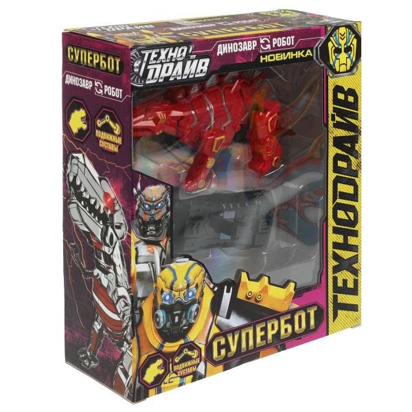 Робот трансформирующийся в динозавра, кор.20,5*24,5*5см ТЕХНОДРАЙВ в кор.2*30шт