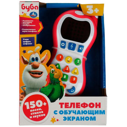 Телефон с обучающим экраном БУБА 150 песен,стихов,звуков.азбука.кор.бат. Умка в кор.120шт