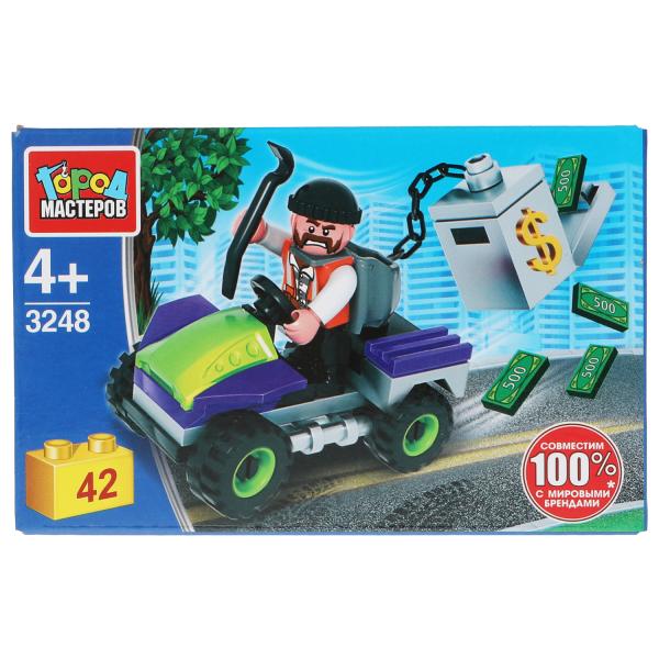 Конструктор воришка с сейфом, 42 дет. Город мастеров в кор.2*40шт