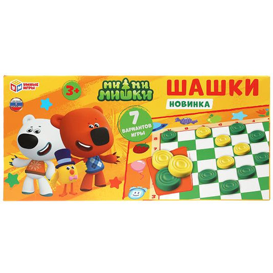 Шашки. Ми-ми-мишки. 390х180х25 мм. Умные игры. в кор.20шт