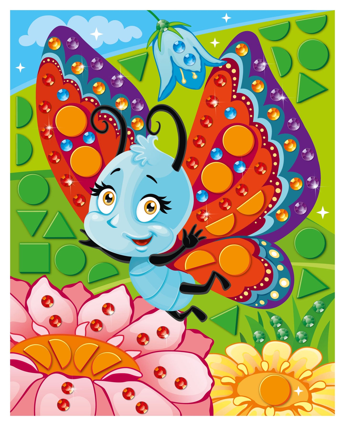 Набор для творчества. Аппликация для малышей "Бабочка" (EVA, стразы)