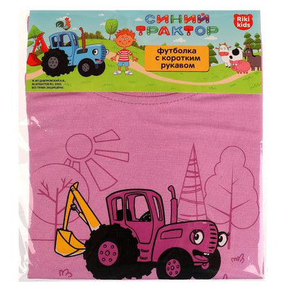 Футболка c коротким рукавом СИНИЙ ТРАКТОР р-р 98 RIKI KIDS в кор.50шт