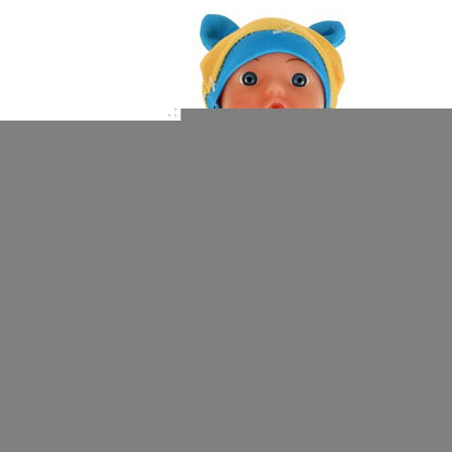 Пупс функц Синий ТРАКТОР 15см, пьет, пис, бутылочка, на блистере КАРАПУЗ в кор.72шт