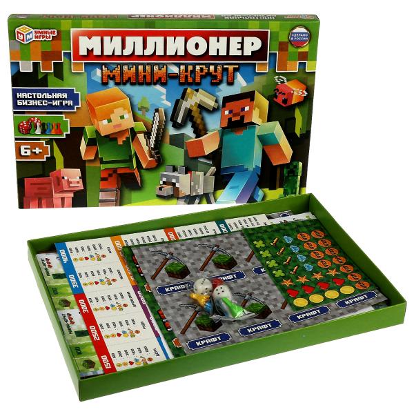 Мини-крут. Миллионер. Настольная бизнес-игра. 217х330х27 мм. Умные игры. в кор.20шт