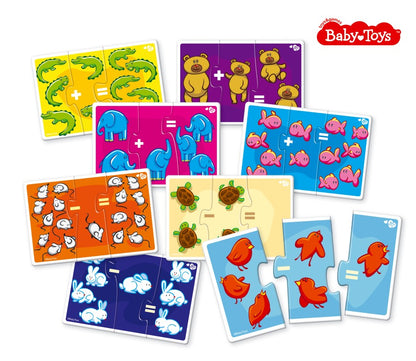 Пазлы тройные "Складываем-вычитаем" 24 эл Baby Toys (макси)