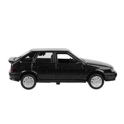 Машина металл LADA -2114 "SAMARA", 12 см, двери, багаж, инерц., черный, кор. Технопарк в кор.2*36шт