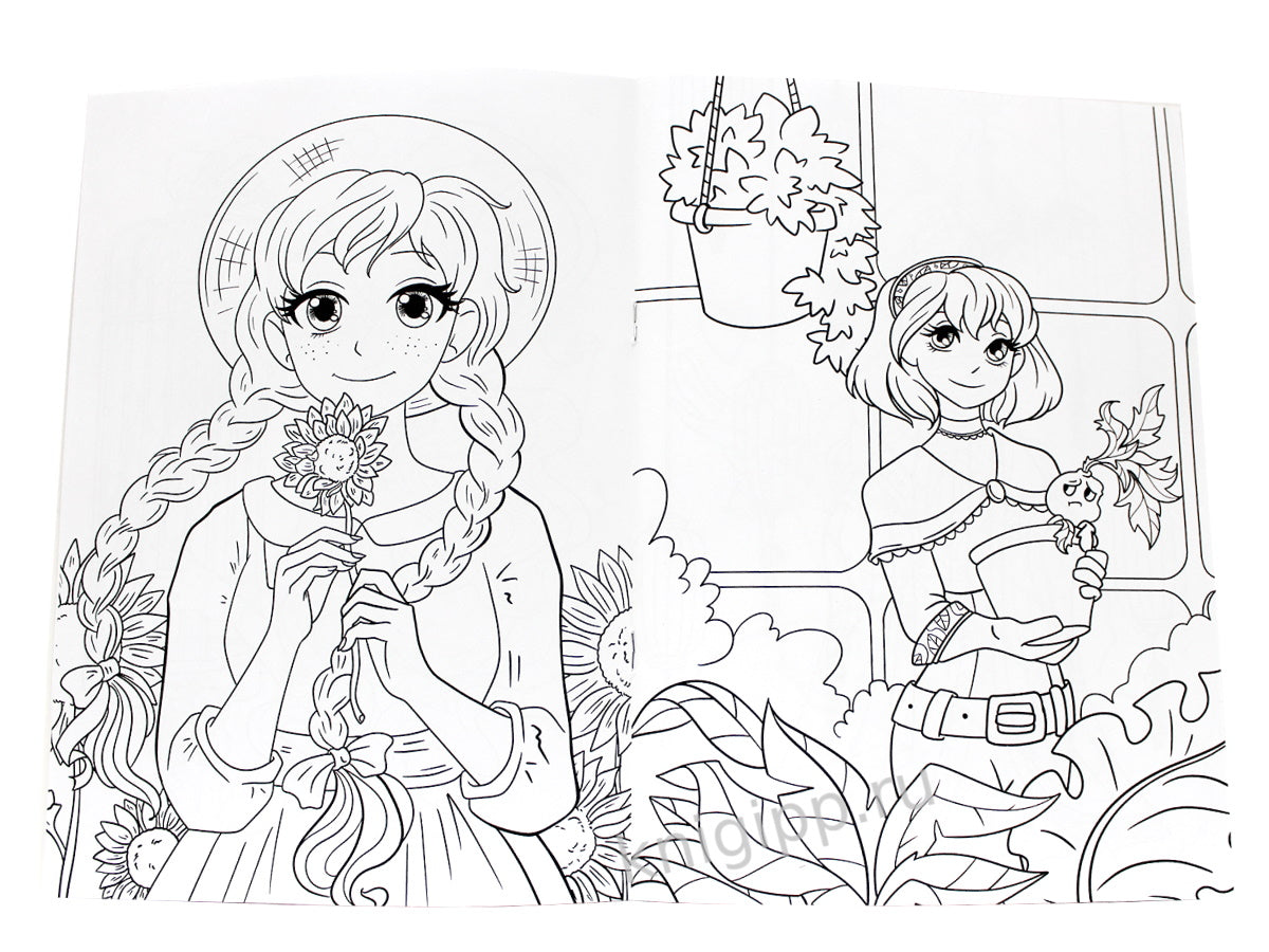 МОЯ РАСКРАСКА А4 чёрная. АНИМЕ