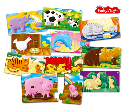 Пазлы макси парные "Чей малыш?" 20 элементов BABY TOYS