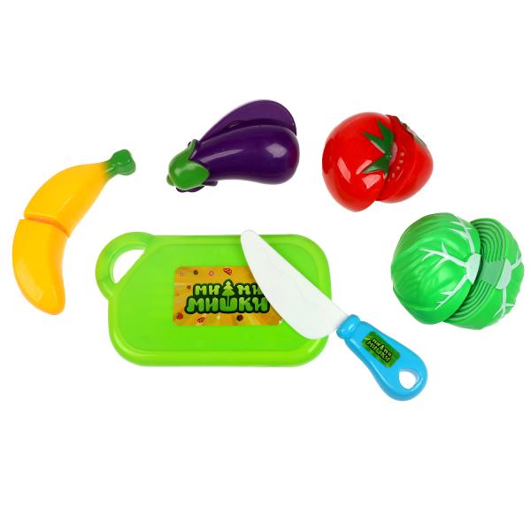 Набор овощей и фруктов, Ми-ми-мишки в кор. 25*6*18,5см ИГРАЕМ ВМЕСТЕ в кор.2*24шт