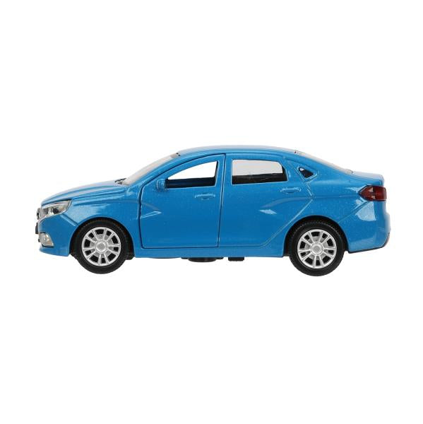 Машина металл LADA vesta 11,5 см, двери, синий, кор. Технопарк в кор.2*36шт