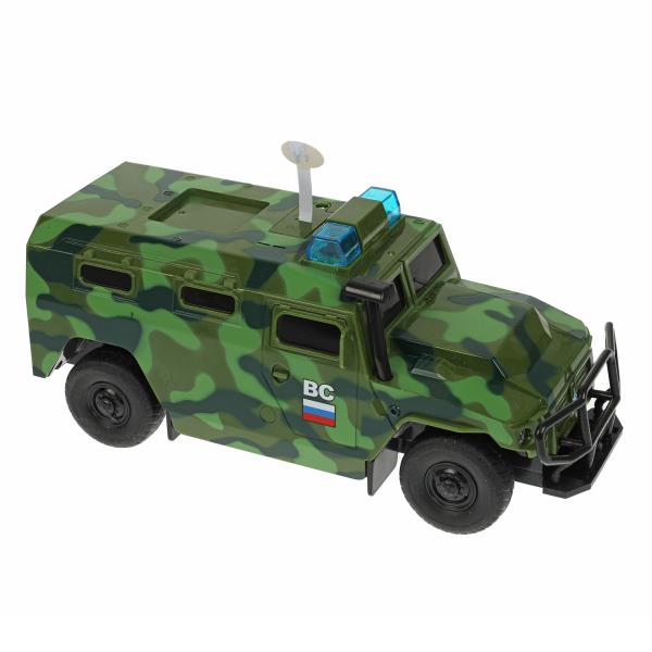 Машина пластик свет-звук АМН ВПК-233114 ВОЕННЫЙ 21 см, двери, инерц, кор. Технопарк в кор.2*18шт