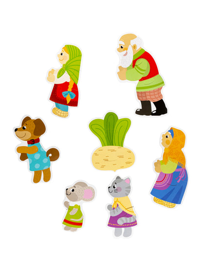 Пазлы контуры "Репка" 7 фигурок Baby Toys (мягкие)
