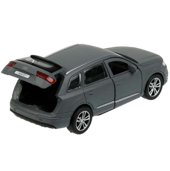 Q7-12MAT-GY336374 Машина металл AUDI Q7 МАТОВЫЙ длина 12 см, двер, багаж, инерц, серый, кор. Технопа