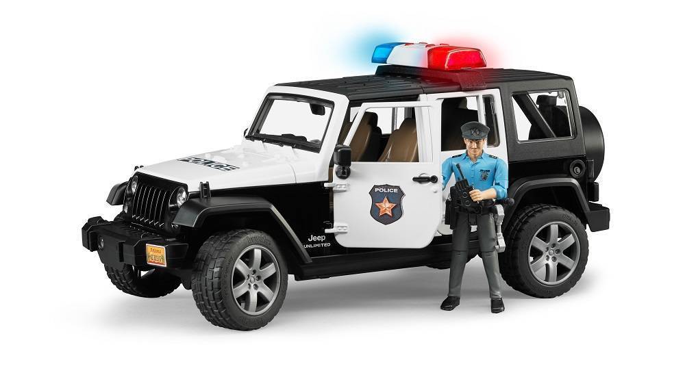Bruder 02526 "Внедорожник Jeep Wrangler Unlimited Rubicon Полиция" с фигуркой (фикс. цена)