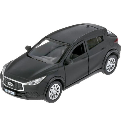 Машина металл "infiniti qx30 матовый" 12см, открыв.двери, инерц, черный в кор. Технопарк в кор2*36шт