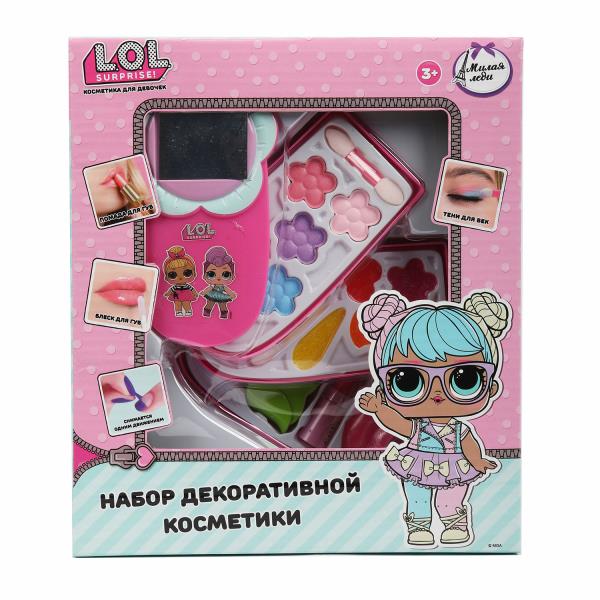 Косм ДЛЯ ДЕВОЧЕК ЛОЛ тени д/век, лак д/ногтей, блеск д/губ, помада д/губ, МИЛАЯ ЛЕДИ в кор.2*48шт