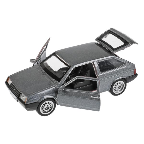 Машина металл LADA-2108 "СПУТНИК" длина 12 см, двери, багаж, серый, в кор. Технопарк в кор.2*36шт